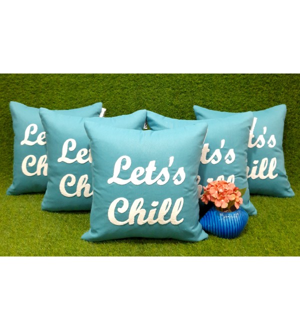 Let's chill cushion cover set of 5 pcs  Let's chill cushion cover set of 5 pcs